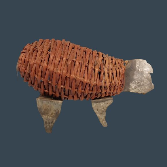 Other - Handcrafted Metal And Wicker Pig Rustic Farmhouse Decor